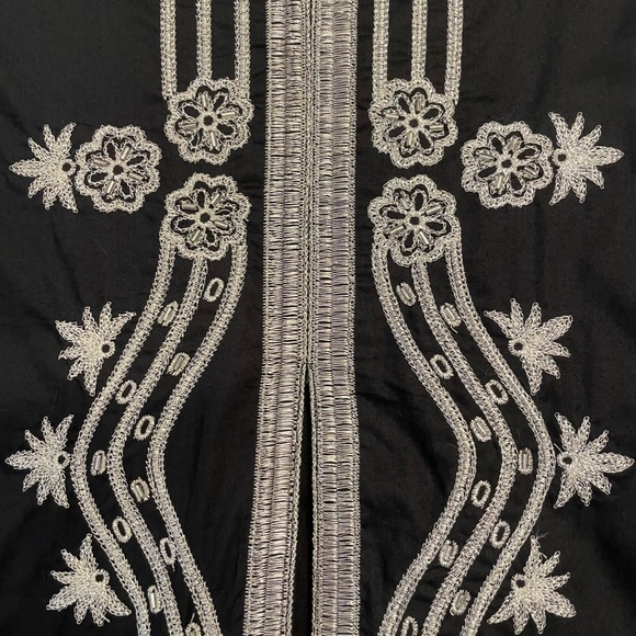 Vintage Boho Y2K Old Navy Black Silver Embroidered Skirt NWT - Picture 13 of 16